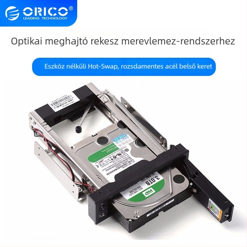 ORICO 1106SS asztali merevlemez-kivételi doboz, műanyag + vas, soros port, 2015-ben megjelent