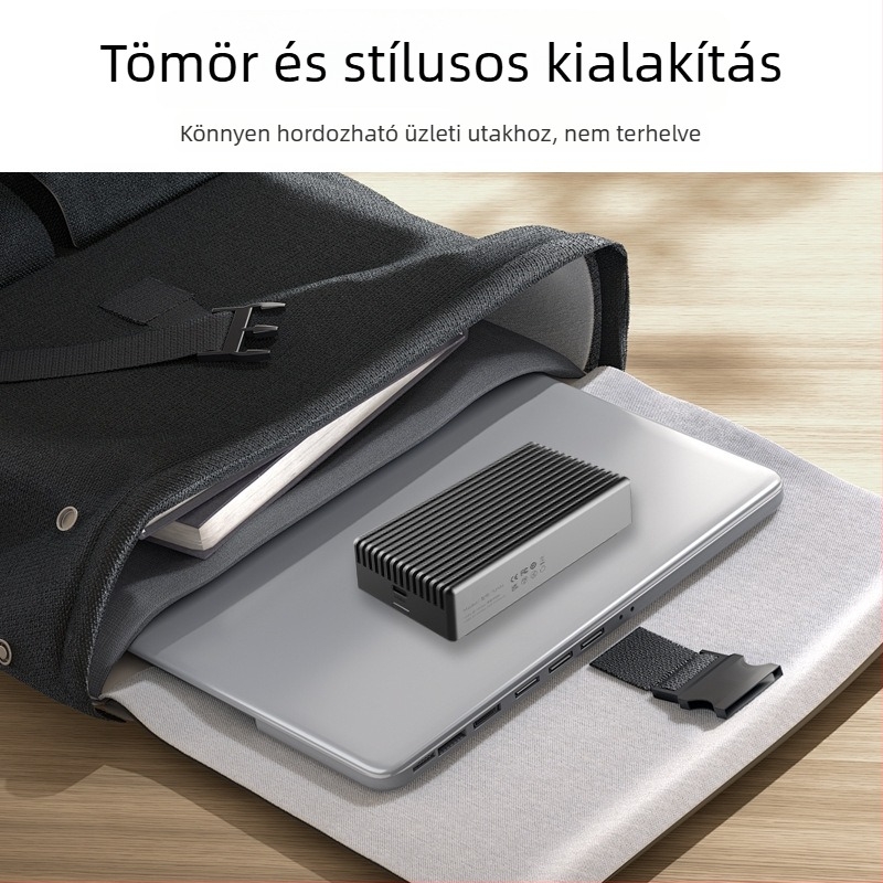 USB4 NVMe M.2 2280 külső ház, Thunderbolt 4/3, alumínium ötvözet, 8TB-ig, 40Gbps