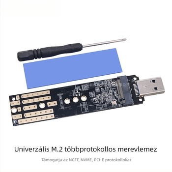 M.2 NVMe/SATA külső tok USB 3.1, 10 Gbps, támogatás 4 TB-ig, MCA669 modell