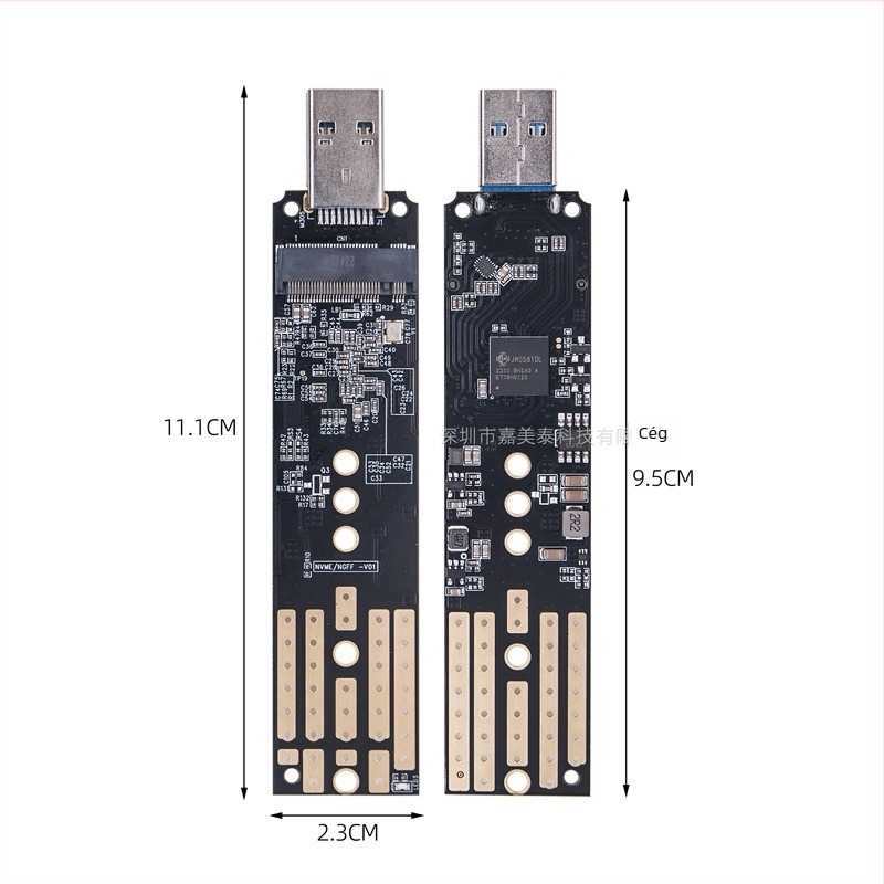 M.2 NVMe/SATA külső tok USB 3.1, 10 Gbps, támogatás 4 TB-ig, MCA669 modell