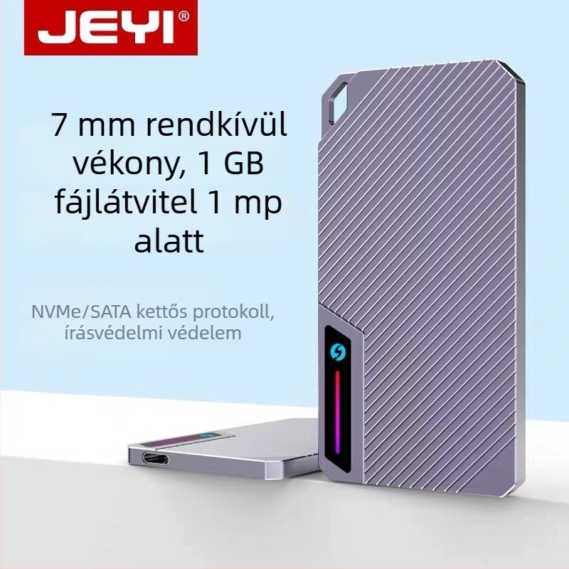 Zebra 007 M.2 NVMe SSD külső ház — USB Type-C, 10Gbps, akár 2TB-ig, kettős protokollú 9210b vezérlő