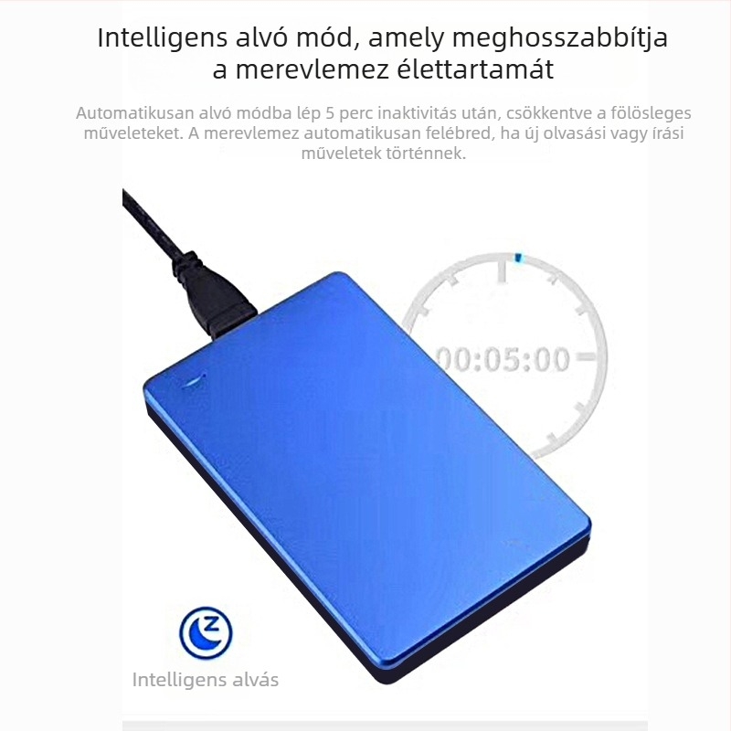 SATA külső merevlemez-ház USB 3.0, modell GSF-010, alumínium ötvözet, támogatja a 2 TB-ig