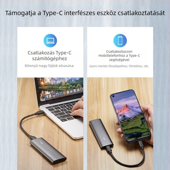 SSK Biao Wang SHE-C321 M.2 NVMe Külső Tároló USB 3.1 Type-C Alumínium Ötvözet 2TB 5Gbps OEM
