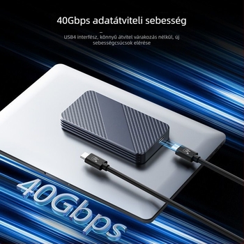 Külső SSD tok, Thunderbolt 3/4 és USB4-kompatibilis, 40 Gbps, alumínium ötvözet, 8 TB-ig