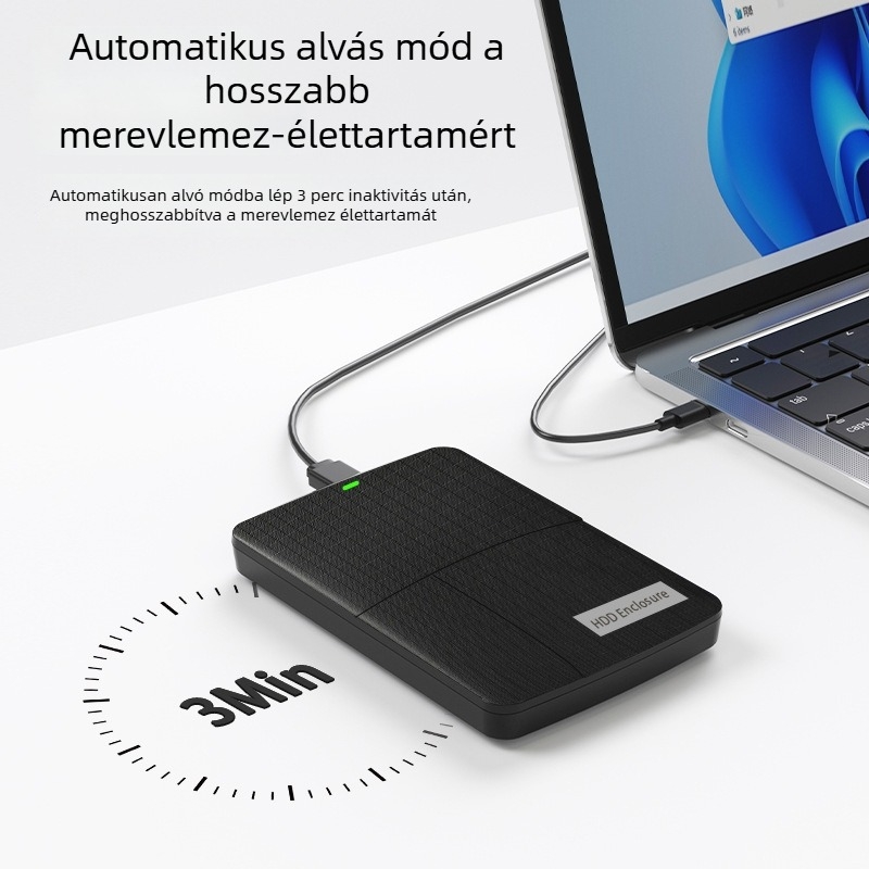 2,5 hüvelykes dupla rekesz USB 3.0 külső tok SATA meghajtókhoz (támogatja akár 6TB; USB 3.0 max 5Gbps; ABS műanyag)