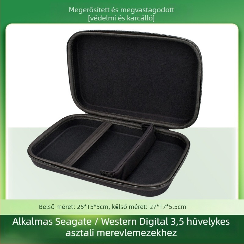 Asztali 3,5 hüvelykes HDD védőtok – ütésálló, EVA anyag, modell Y35SNB