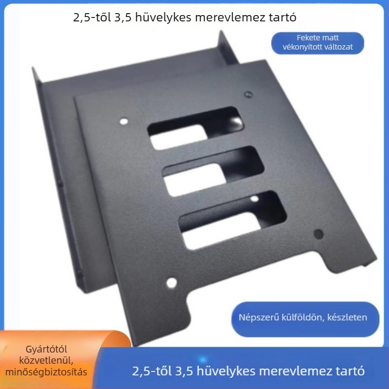 2.5–3.5 hüvelykes merevlemez tartó, fémes asztali keret, vastag acél dizájn, támogatja a 2.5–3.5 hüvelykes HDD/SSD