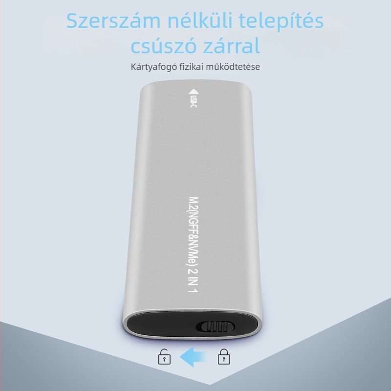 Zeadow ZD-M2350 M.2 NVMe/NGFF SSD tok USB 3.1, alumínium ötvözet, 2TB-ig, 10Gbps