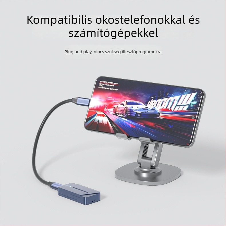 M.2 M-Key NVMe NGFF külső SSD-ház — alumínium ötvözet, 4 TB, 10 Gb/s sebesség, modell Dem045
