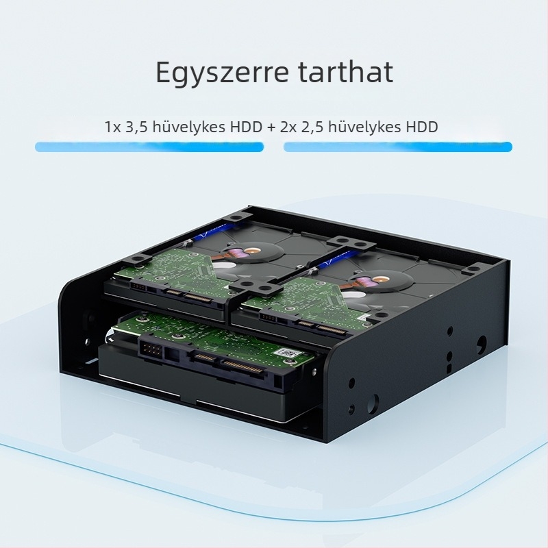 HDD konverziós sín 5,25 hüvelykesről 3,5 hüvelykesre, ABS, 8 meghajtóhely, modell MR-8802N