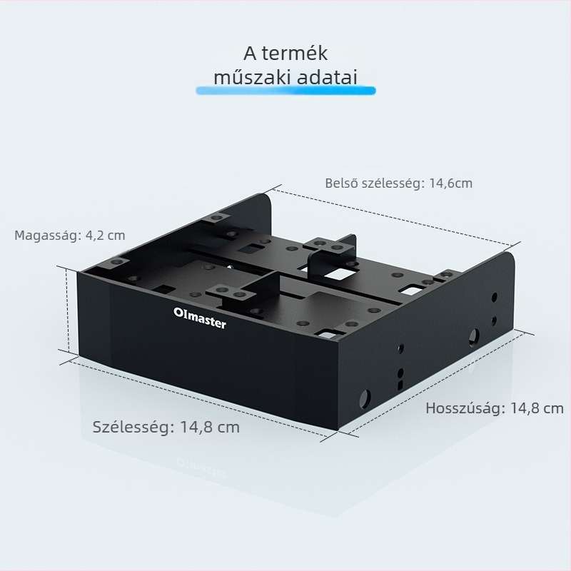 HDD konverziós sín 5,25 hüvelykesről 3,5 hüvelykesre, ABS, 8 meghajtóhely, modell MR-8802N