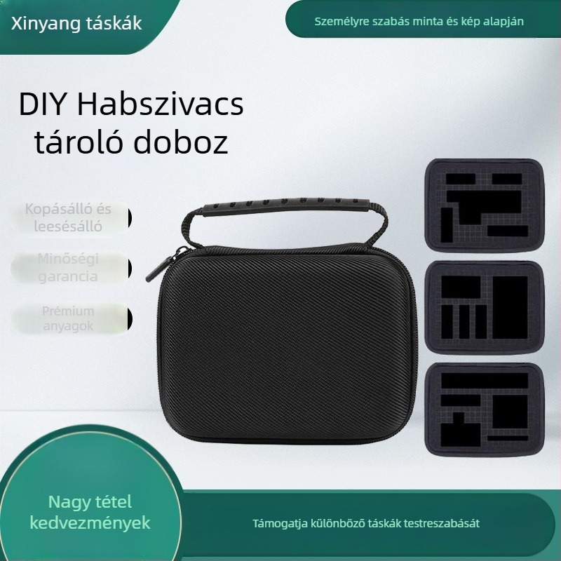 DIY digitális tároló tok testreszabható belső rendezővel – külső HDD, tápegység, egér és kamera számára; Modell 8686, Kód 4589, Anyag: kompozit anyagok