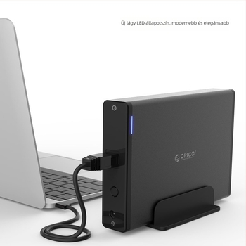 Orico 7688U3 USB 3.0 külső merevlemez tok, alumínium burkolat, 8 TB-ig támogatás