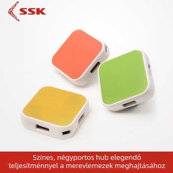 SSK SHU030 USB hub számítógéphez, 4-portos, 1,2 m kábel, színes