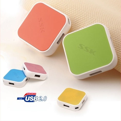 SSK SHU030 USB hub számítógéphez, 4-portos, 1,2 m kábel, színes