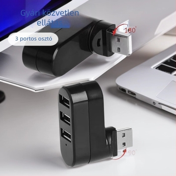 Forgó USB 2.0 HUB 3 porttal autóhoz – mini dokkolóállomás