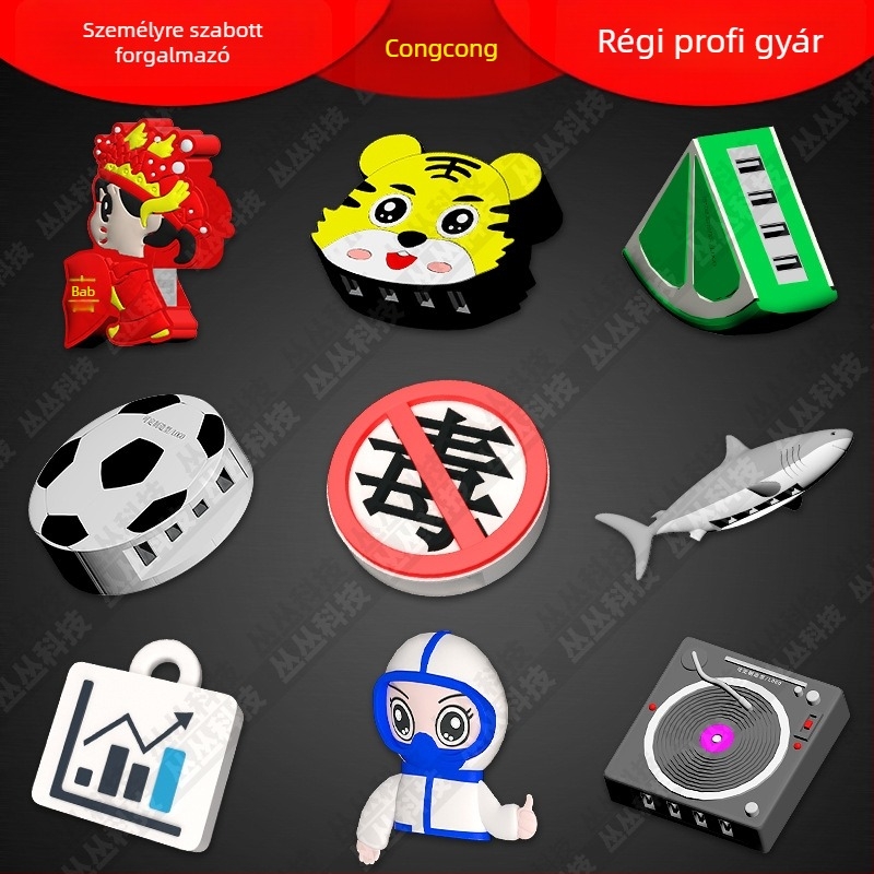 Képregény motívumú USB hub, 3 porttal, testre szabható, hordozható, többfunkciós elosztó tabletákhoz és telefonokhoz