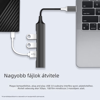 Kuxiang E07 USB-C dokkolóállomás, 1–4 porttal, külső táp nélkül