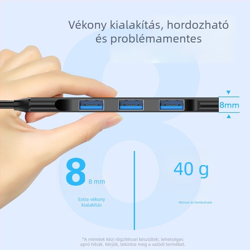 Kuxiang E07 USB-C dokkolóállomás, 1–4 porttal, külső táp nélkül