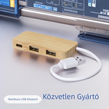 USB 2.0 hub 1–4 porttal, 15 cm kábel, 500 Mbps átviteli sebesség, USB-tápellátás