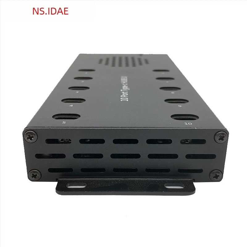 10-portos USB 3.0 hub Type-C-csatlakozóval, táplált, 5 Gbps, 1,5 m kábel