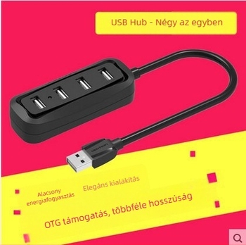 4-portos USB 2.0 OTG hub laptopokhoz