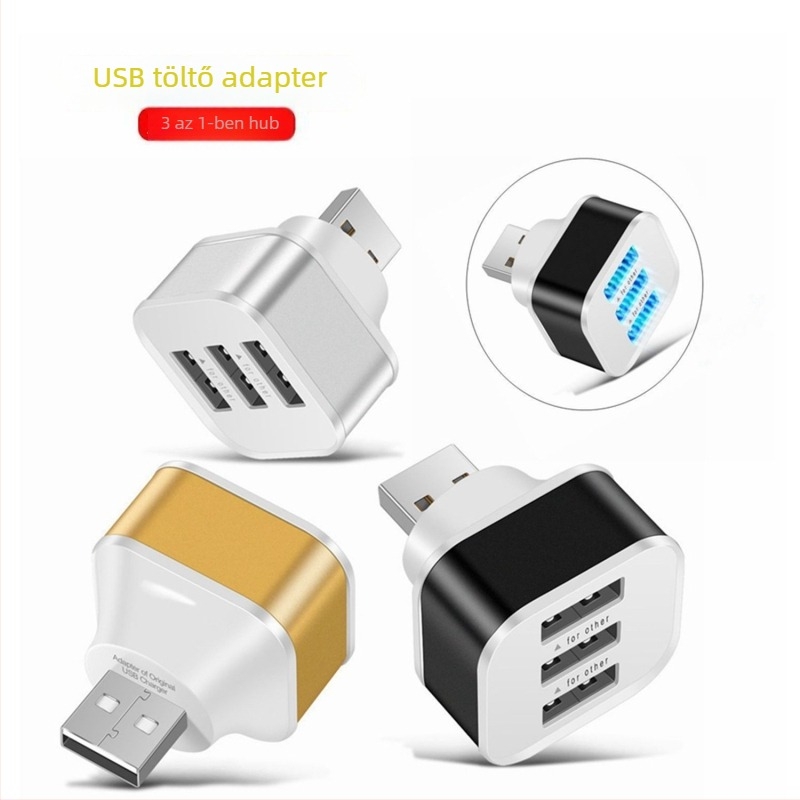 USB 2.0 hub, 3 porttal, buszos áramellátás nélkül