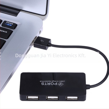 Ultra vékony USB 2.0 4-portos laptop hub, osztó, burkolat nélkül