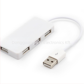 Ultra vékony USB 2.0 4-portos laptop hub, osztó, burkolat nélkül