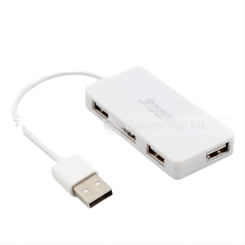 Ultra vékony USB 2.0 4-portos laptop hub, osztó, burkolat nélkül
