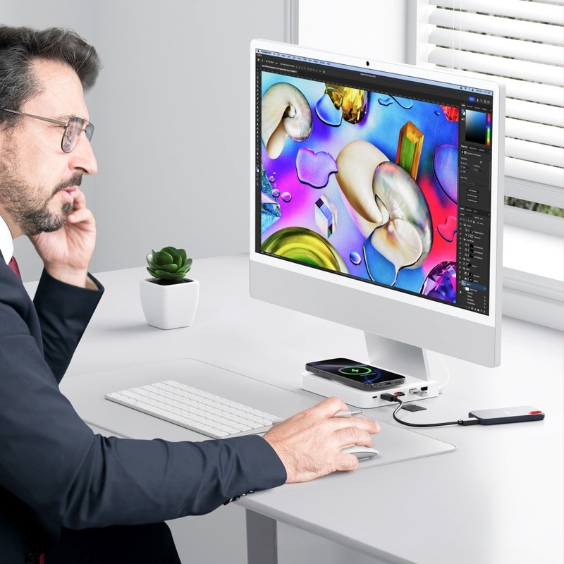 Type-C dokkolóállomás 10 Gbps gyors interfésszel iMac M1/M3/M4-hez