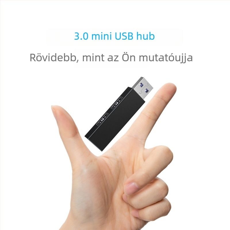 Hordozható mini USB 3.0 hub három porttal, dokkolóállomás 1–3