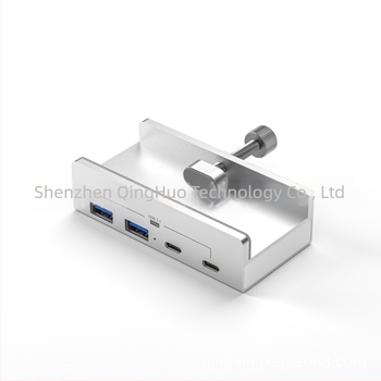 QX-049B USB hub, 4 porttal (2x USB-A, 2x USB-C), 10 Gb/s, 1,2 m kábel, buszos tápellátás nélküli