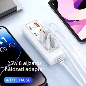USB 3.0 bővítő hub 8 porttal, 1 m hosszú kábellel