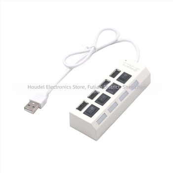 4-portos USB 2.0 hub független kapcsolóval és LED kijelzővel