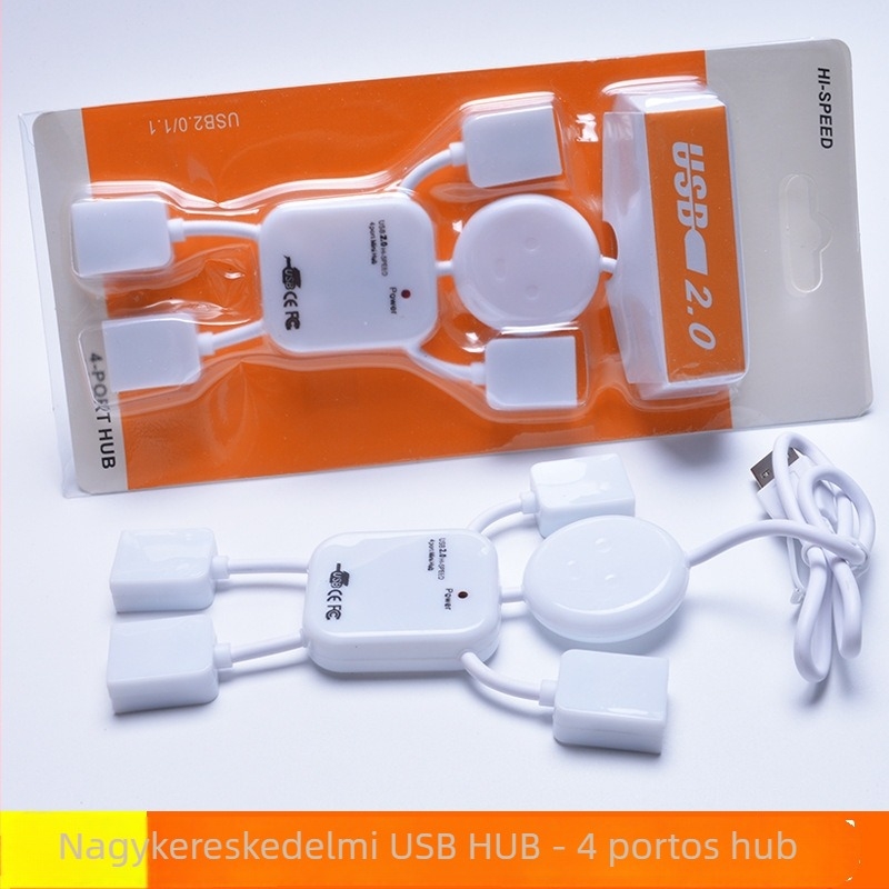 Emberformájú USB hub – aranyos mini, több interfessel, hordozható