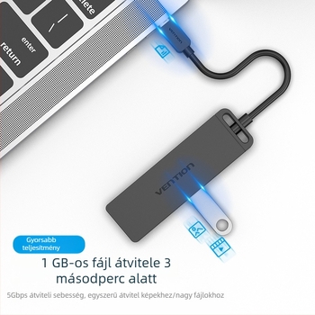 Weixun USB-C 3.0 hosszabbító és 4-portos hub laptopokhoz, Type-C adapter