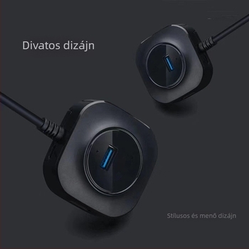 USB 3.0 4-portos dokkolóállomás USB splitter hub, 1–4