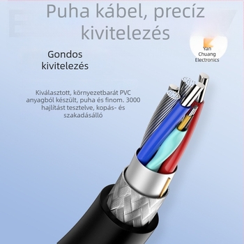 4-portos USB hub műanyag burkolattal, USB-C csatlakozó, 5 Gbps adatátviteli sebesség