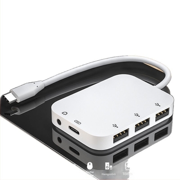 USB-C OTG hub két USB 3.0 porttal és PD tápegységgel