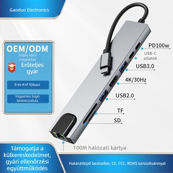8-in-1 USB-C dokkoló Huawei MacBook notebookhoz