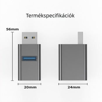 USB 3.0 hub 3 porttal, 5 Gbps, külső tápellátás nélkül