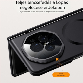 Honor MagicV3 tok bőrhatású mágneses zsanéros védőtok (V3)