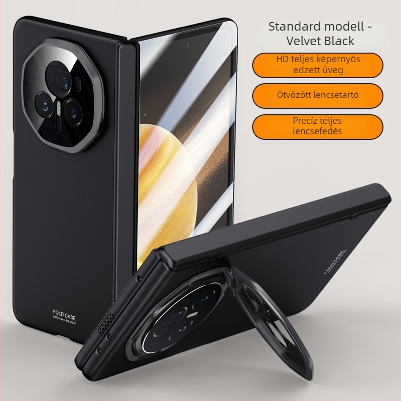 Honor MagicV3 tok bőrhatású mágneses zsanéros védőtok (V3)