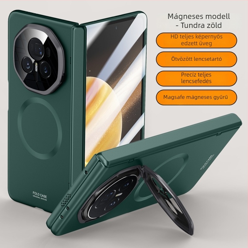 Honor MagicV3 tok bőrhatású mágneses zsanéros védőtok (V3)