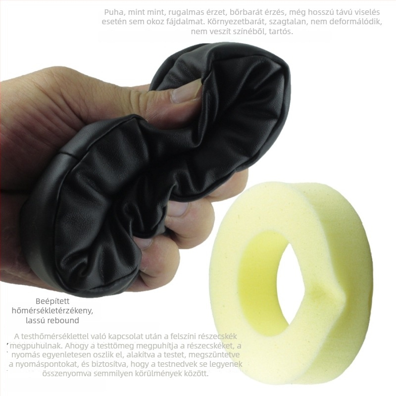 Fejhallgató védőhüvely memóriás habbal és PU bőrrel, vastag és puha, YX001 modell, OEM-kész