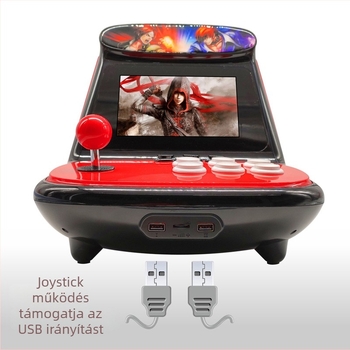 NJ-2000 Retro hordozható arcade konzol kettős joystickokkal, USB-PC-kompatibilis, vezeték nélküli
