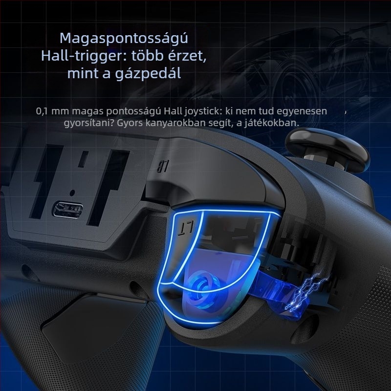 Vezeték nélküli játékvezérlő Type-C interfésszel PC-hez – belépő szint (Interfész: Type-C; Csatlakozás: Vezeték-nélküli; Célközönség: PC-k; Kategória: Belépő szint)