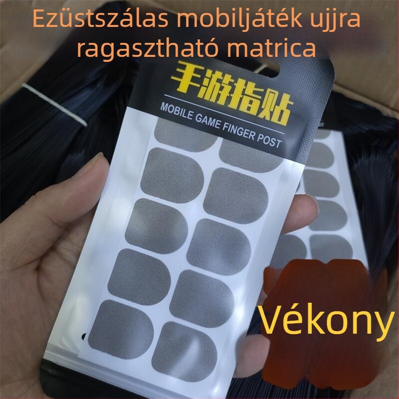 Mobilos játékok ujjmatricái – rostanyag, 18 tűből sűrűn szőtt, logónyomás elérhető, testre szabott minták