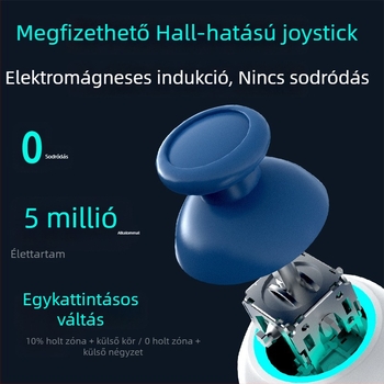 Vezeték nélküli Switch kontroller Bluetooth-kapcsolattal PC-hez, Androidhoz és iOS-hez – Hall-szenzoros joystick